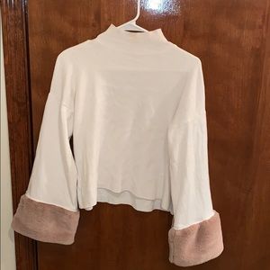 Subdued Bell-Sleeve Sweater in White